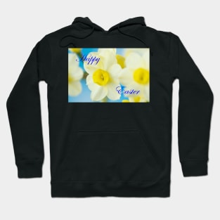 Narcissus  'Pacific Coast'  Daffodil with Happy Easter message Hoodie